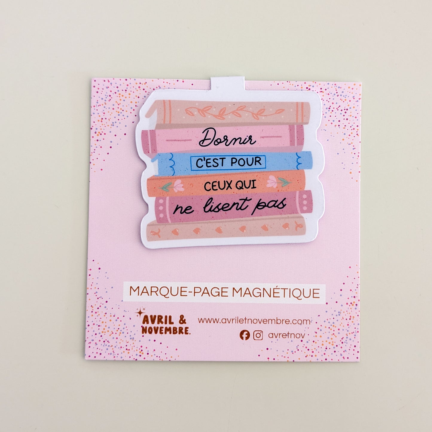 Marque-Page Magnétique – Dormir c'est pour ceux qui ne lisent pas