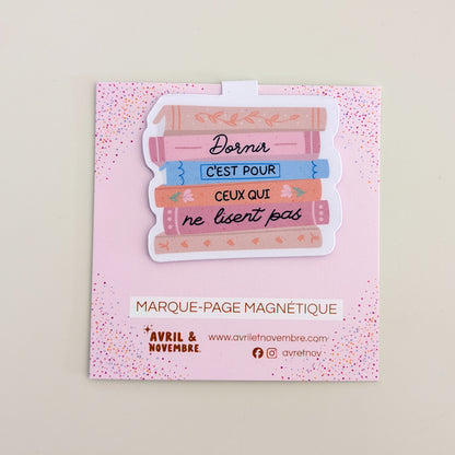 Marque-Page Magnétique – Dormir c'est pour ceux qui ne lisent pas