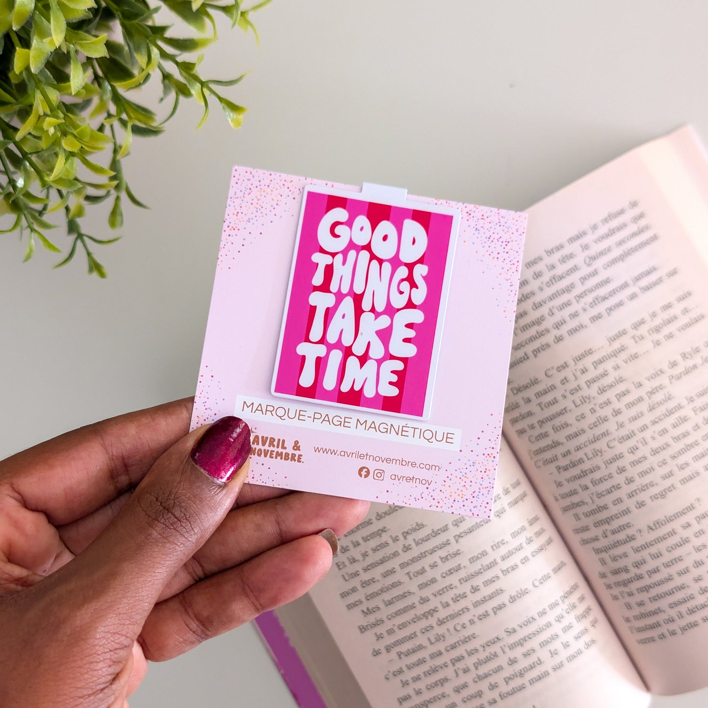 Marque-Page Magnétique – Good things take time