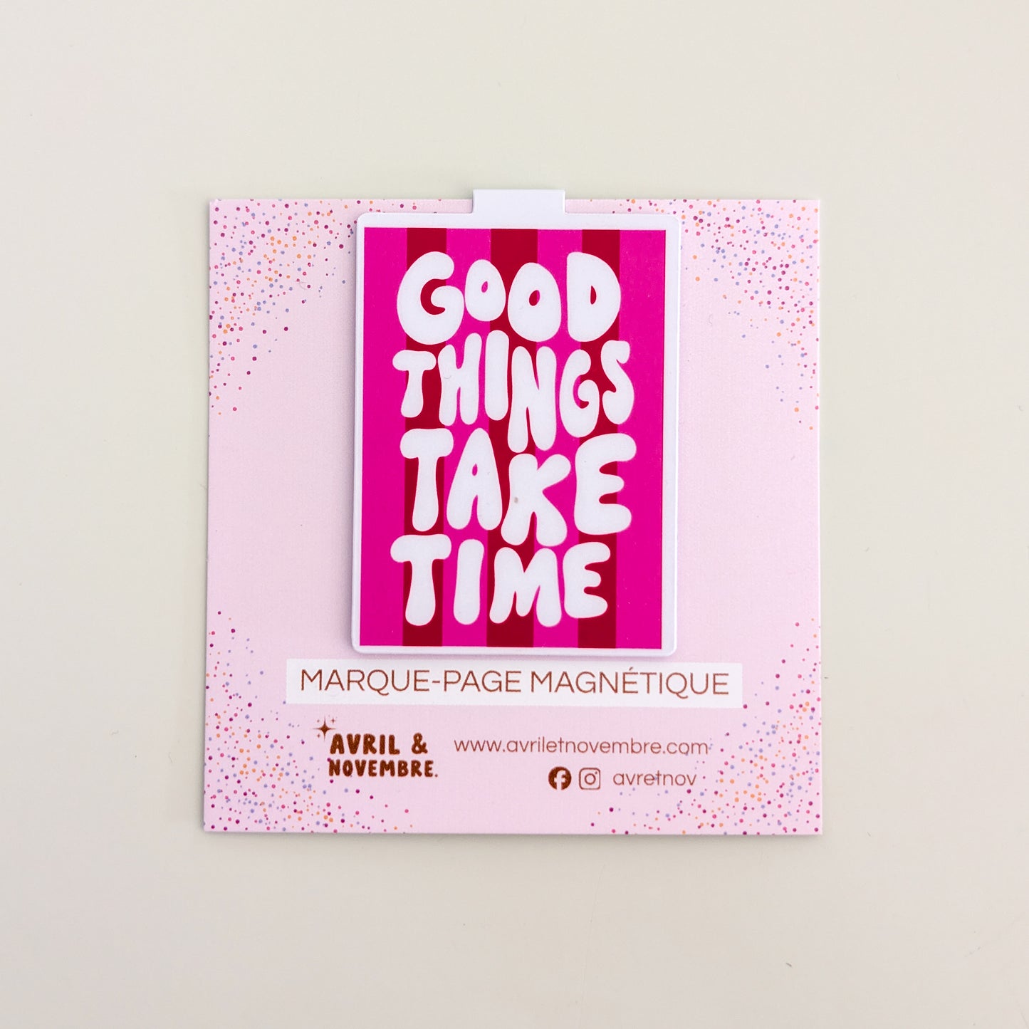 Marque-Page Magnétique – Good things take time