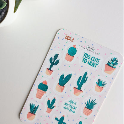 Planche de Stickers Thème Cactus