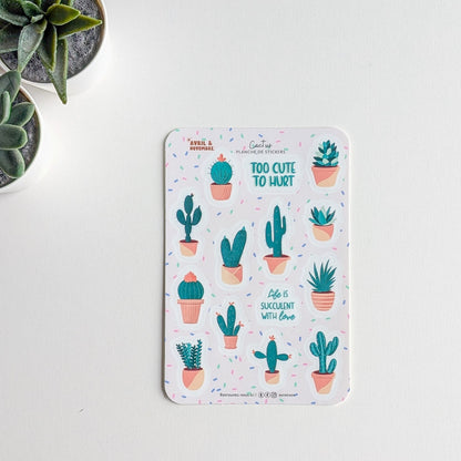 Planche de Stickers Thème Cactus