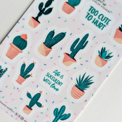 Planche de Stickers Thème Cactus