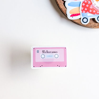 Sticker – Cassette rétro “90’s Best Songs”