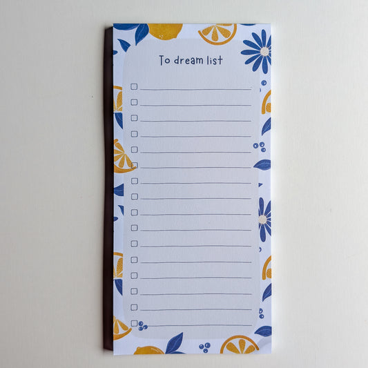 To Dream List 10x21 cm - Citrons