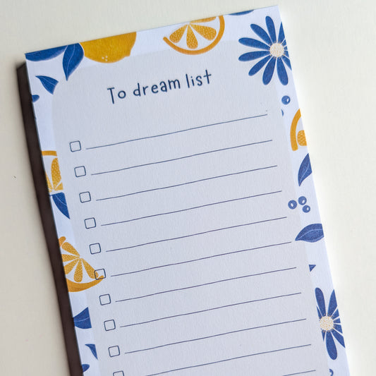 To Dream List 10x21 cm - Citrons