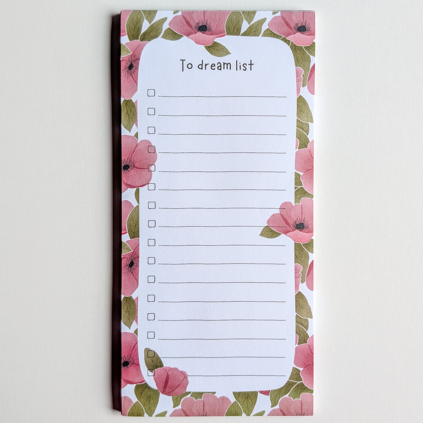 To Dream List 10x21 cm - Fleurs Roses