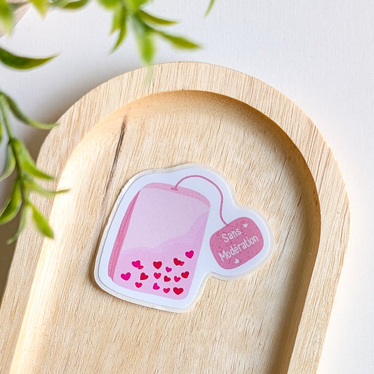 Sticker – Sachet de Thé "Sans Modération"