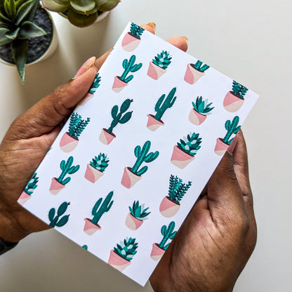 Carnet agrafé ligné - Cactus - A5 ou A6