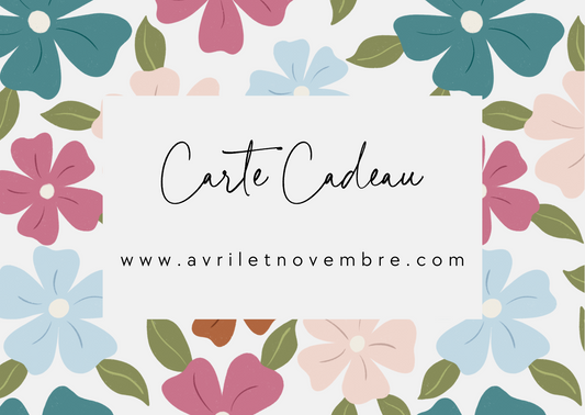 Carte Cadeau Avril & Novembre