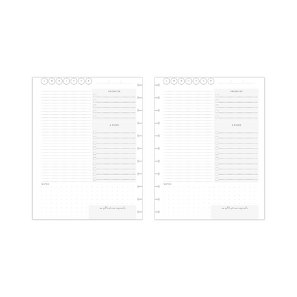 Journalier : note, priorités, à faire