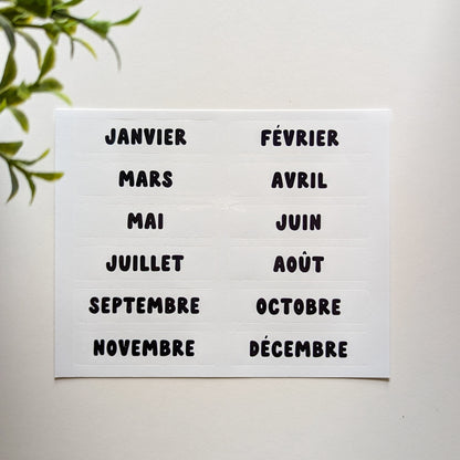 Stickers mois