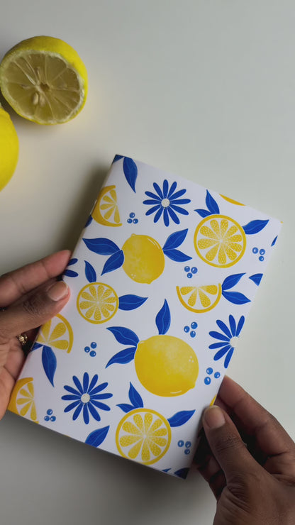 Carnet A5 - Reliure agrafée - Citrons