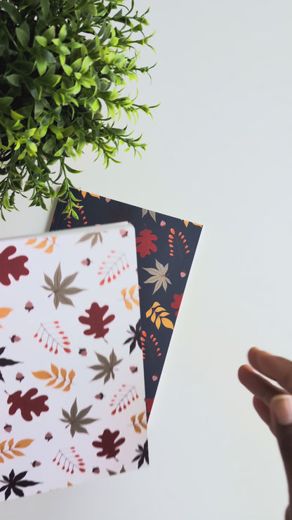 Carnet A5 - Reliure collée - Feuilles d'automne
