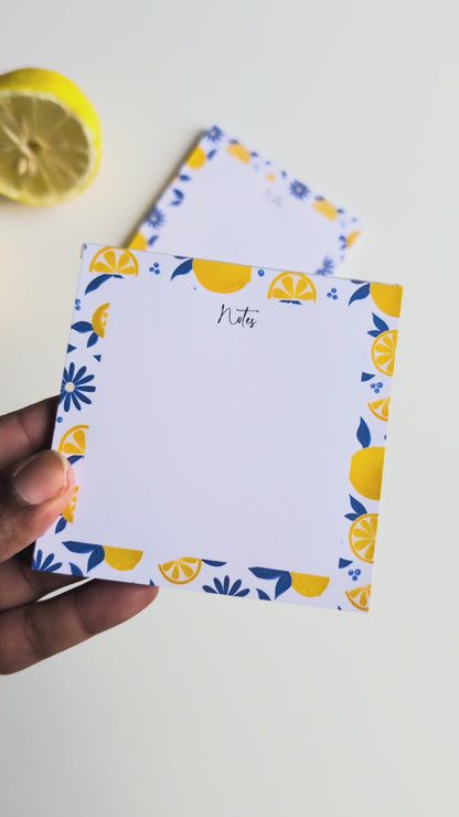 Lot de 2 Bloc-Notes carrés - Citrons