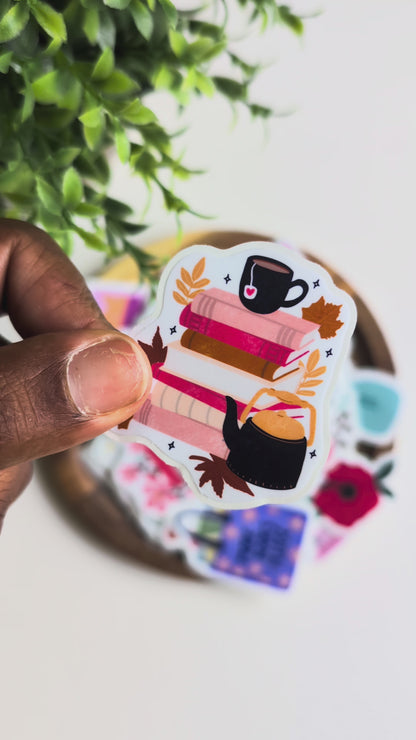 Sticker – Sac fleuri “More books please”