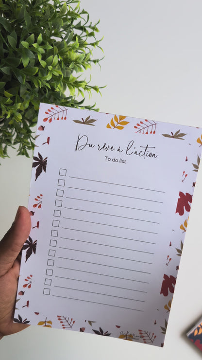 To-Do Liste A5 - Feuilles d'Automne